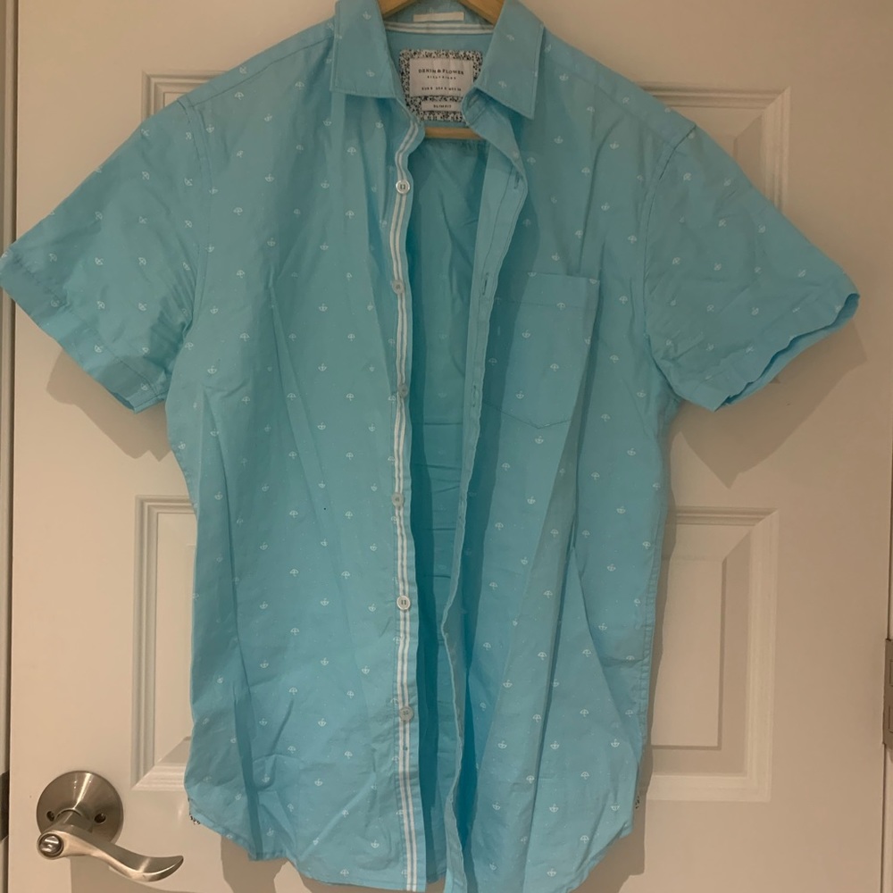 Denim & Flower Mens Shirt